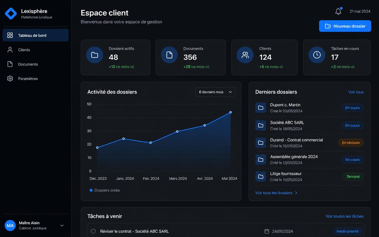 Aperçu d'un plateforme sur mesure conçu par AD Studio